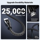 UGREEN 80404 - 8K HDMI Cable 2.1 , 48Gbps Ultra High Speed Braided HDMI Cord 8K@60Hz 4K@240Hz, HDR10, 3M