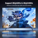 UGREEN 80404 - 8K HDMI Cable 2.1 , 48Gbps Ultra High Speed Braided HDMI Cord 8K@60Hz 4K@240Hz, HDR10, 3M