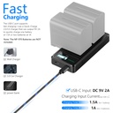Neewer Dual USB Camera Battery Charger Compatible with NP-F970 NP-F960 NP-F950 NP-F930 NP-F770 NP-F750 NP-F570 NP-F550 10100251