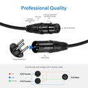 Neewer XLR Splitter Male to 2 Female Cable, Dual Female XLR to Male XLR Mic Combiner Y Cord Balanced Microphone Splitter Cable (3-Pin 2 Female to 1 Male) — 1.6 Feet (40100292)