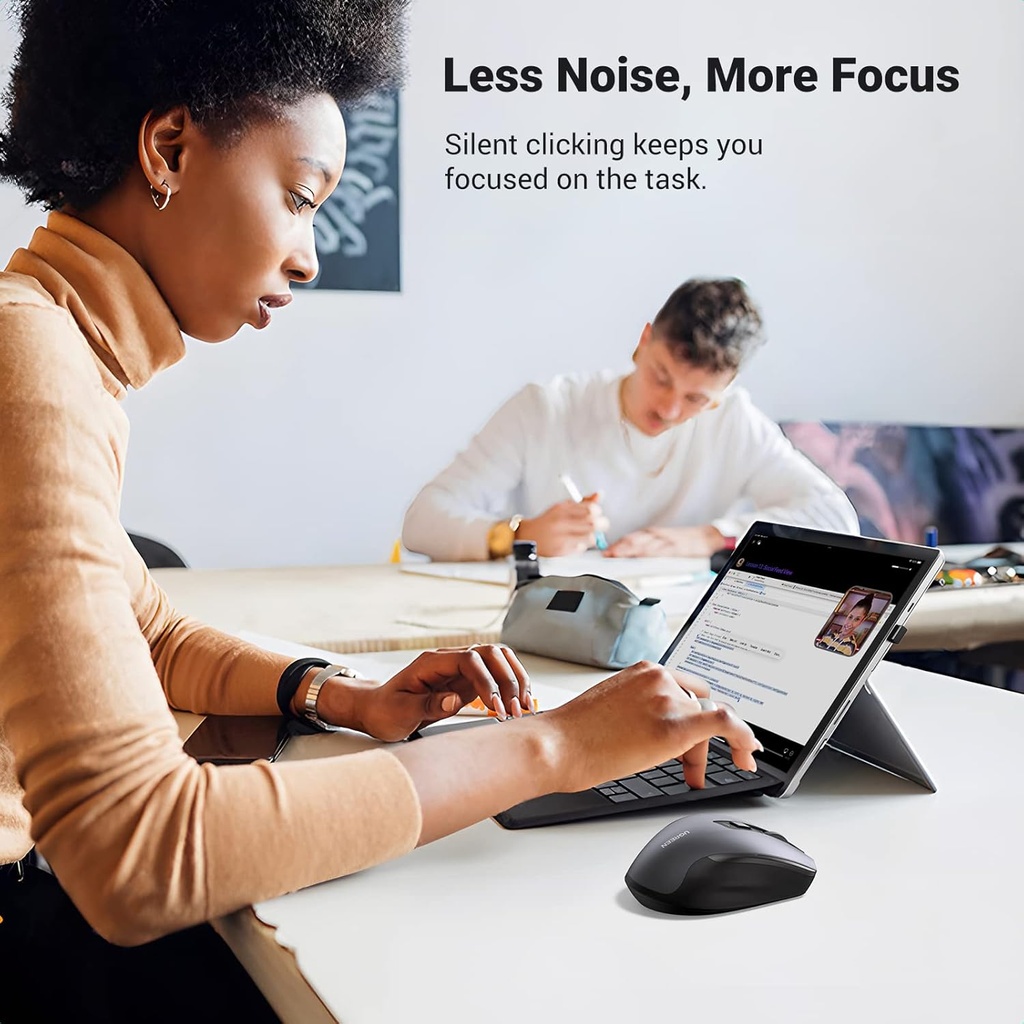 UGREEN 90855 - Wireless Mouse 2.4G with USB Receiver, 5-Level 4000 DPI 6 Buttons,18 Months Battery Life Cordless Mouse