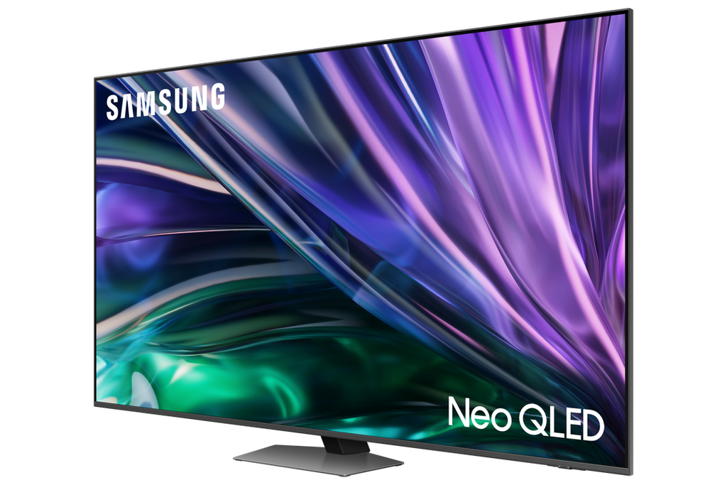 تلفزيون سامسونج نيو كيو ليد QE75QN85DBTXSQ ( شاشة Neo QLED مقاس 75 بوصة، دقة 4K، معالج NQ4 AI Gen2، معدل تحديث 120 هرتز، تقنية Neo Quantum HDR، صوت Dolby Atmos، صوت OTS Lite، FreeSync Premium Pro، تصميم نحيف بلون فضي كربوني، دعم SmartThings وAirPlay)