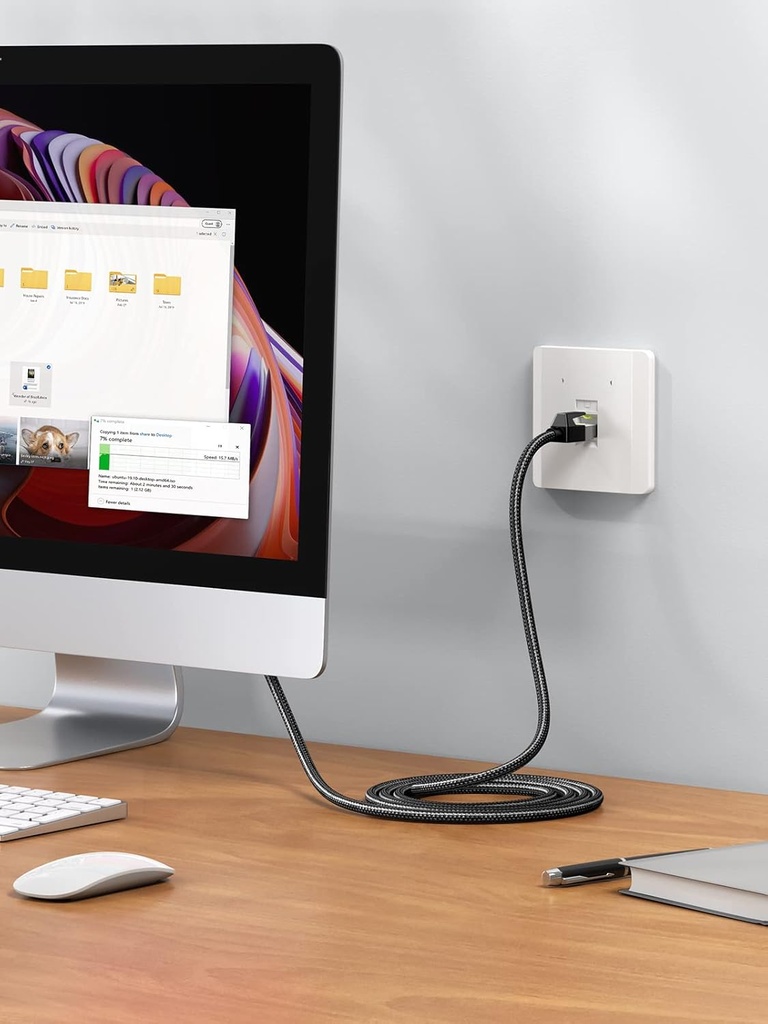 UGREEN 30791 - Cat 7 Ethernet Cable Braided Pure Copper 10m (Black)