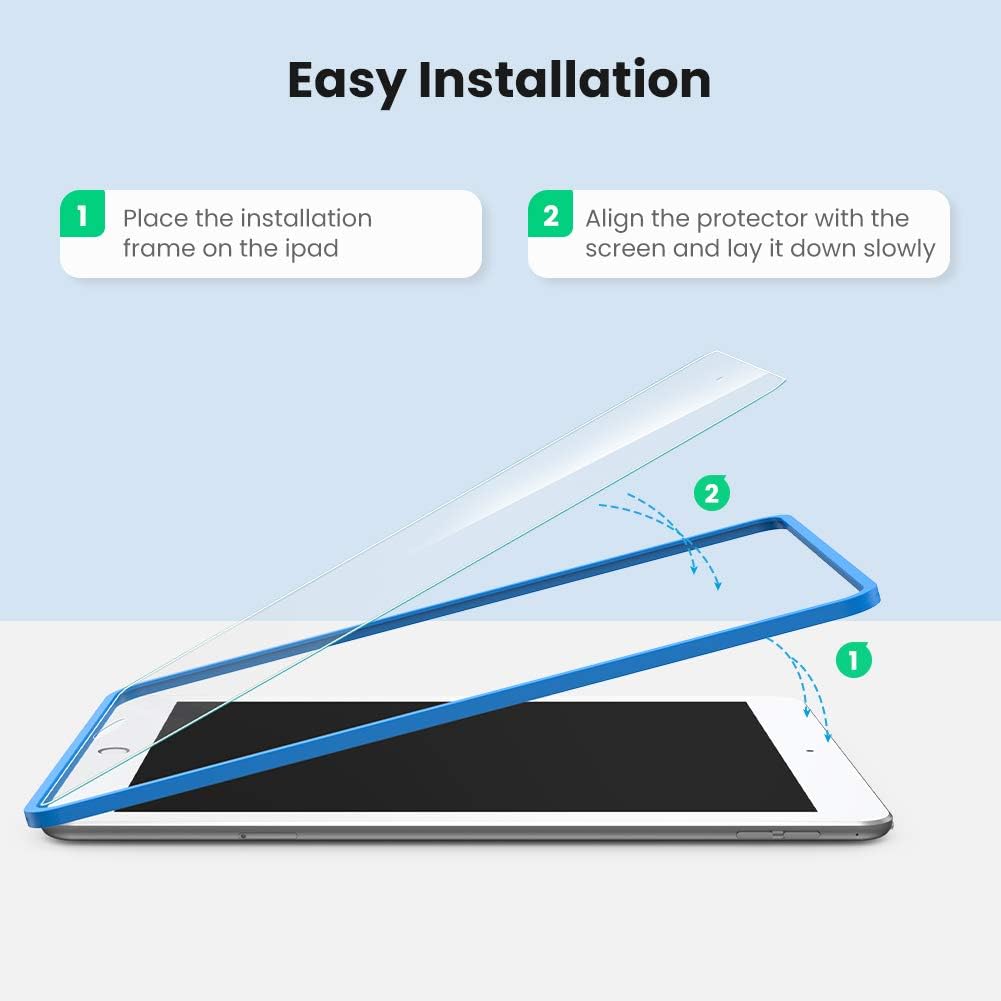 UGREEN 80352 - UGREEN Edge HD Protective Film with Easy Install Kit for iPad 10.2inch (2019) (1-Pack)