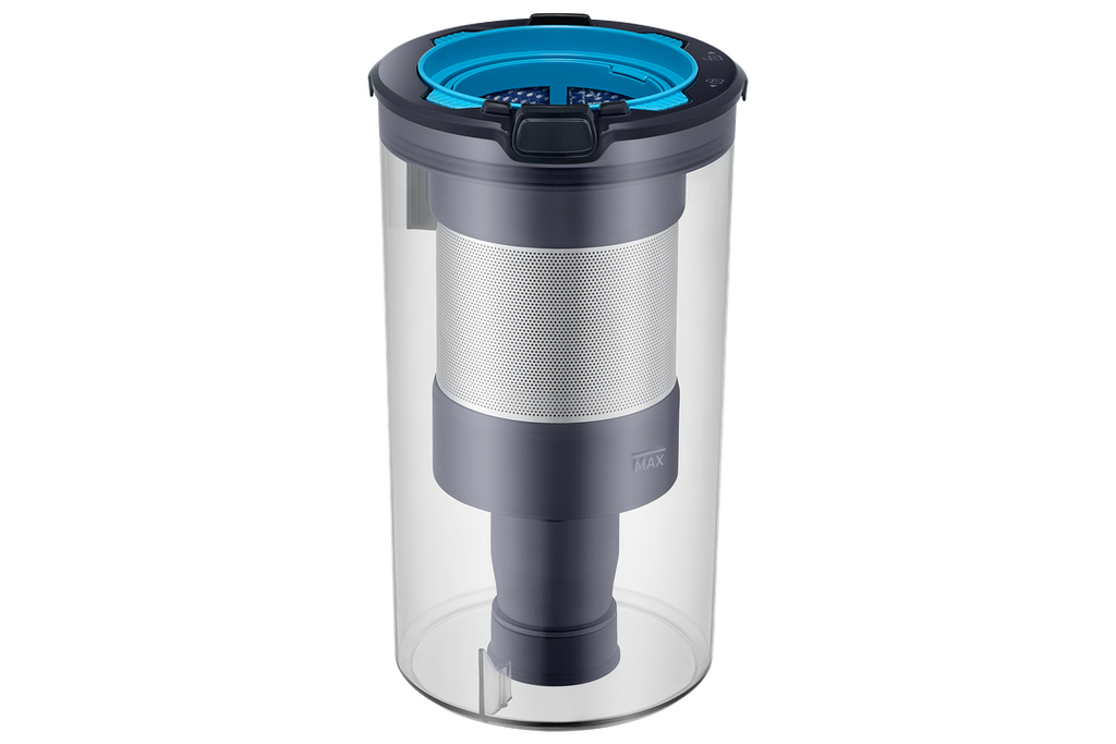 Samsung Vacuum VS15A60AGR5/ML (Digital Inverter Motor, 150W suction power, Multi Cyclone system, Fine Dust Filter, Detachable battery, 40 min run time, Washable dustbin, Wall-mounted charger, Lightweight 2.16kg, Multiple accessories, Black Chrometal finish, LED charge indicator)