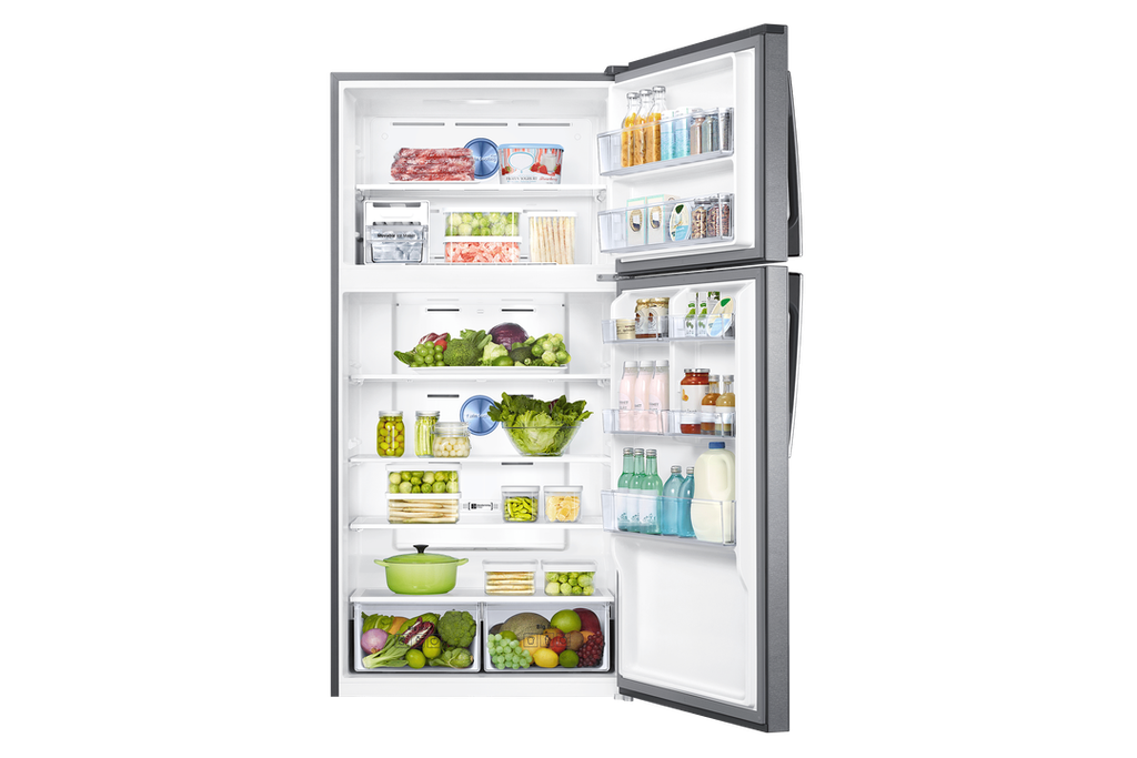 Samsung REF RT58K7004SL (600L Capacity, Twin Cooling Plus, Digital Inverter Compressor, Tempered Glass Shelves, Top LED Lighting, External Display & Control, Ez Clean Steel Color, Twist Ice Maker)