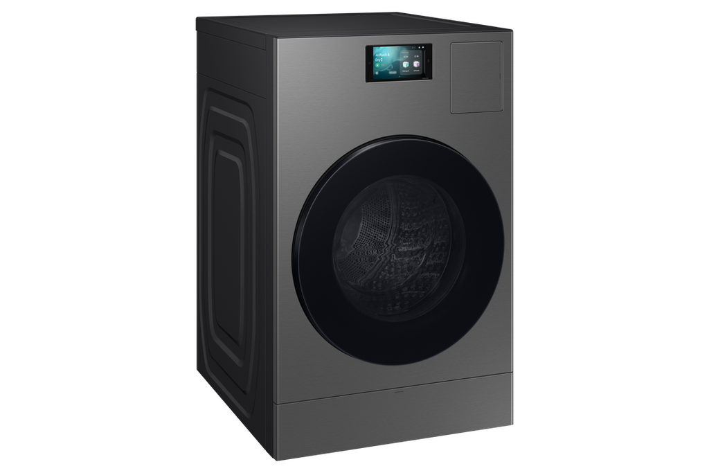 غسالة ونشافة سامسونج WD18DB8995BZT2 (سعة غسيل 18.0 كجم، سعة تجفيف 11.0 كجم، AI Wash & Dry، بخار، تقنية VRT+، سرعة دوران 1000 دورة في الدقيقة، شاشة LCD تعمل باللمس 7 بوصات، تحكم ذكي، اتصال WiFi، دورة Eco 40-60)