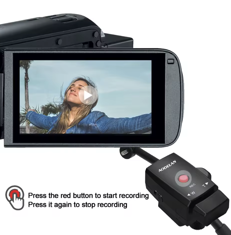AODELAN Lanc Camcorder Zoom Controller Video Camera Zoom Video Recording Remote Control with 2.5mm Cable for Canon