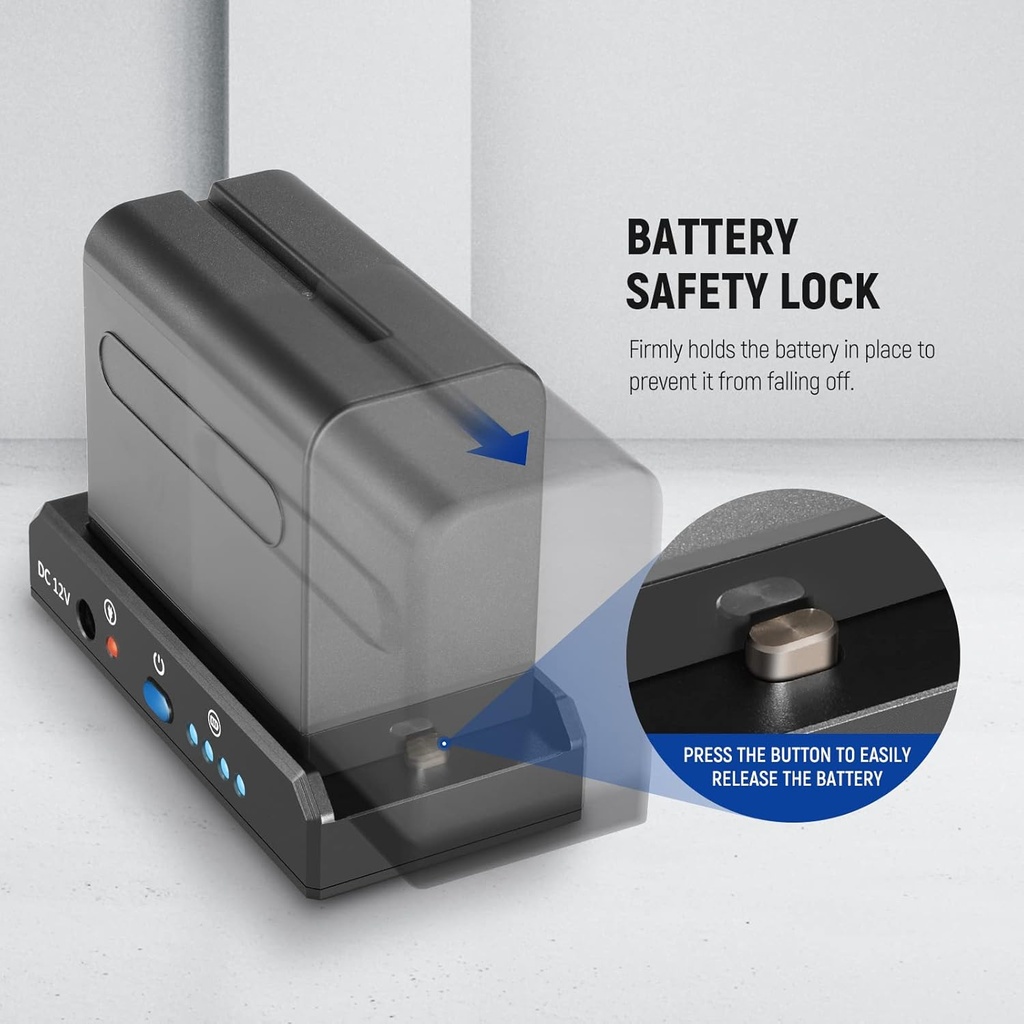 NEEWER NP-F Battery Adapter Plate for DSLR & Mirrorless Cameras, with LED Power Indicators 10101620