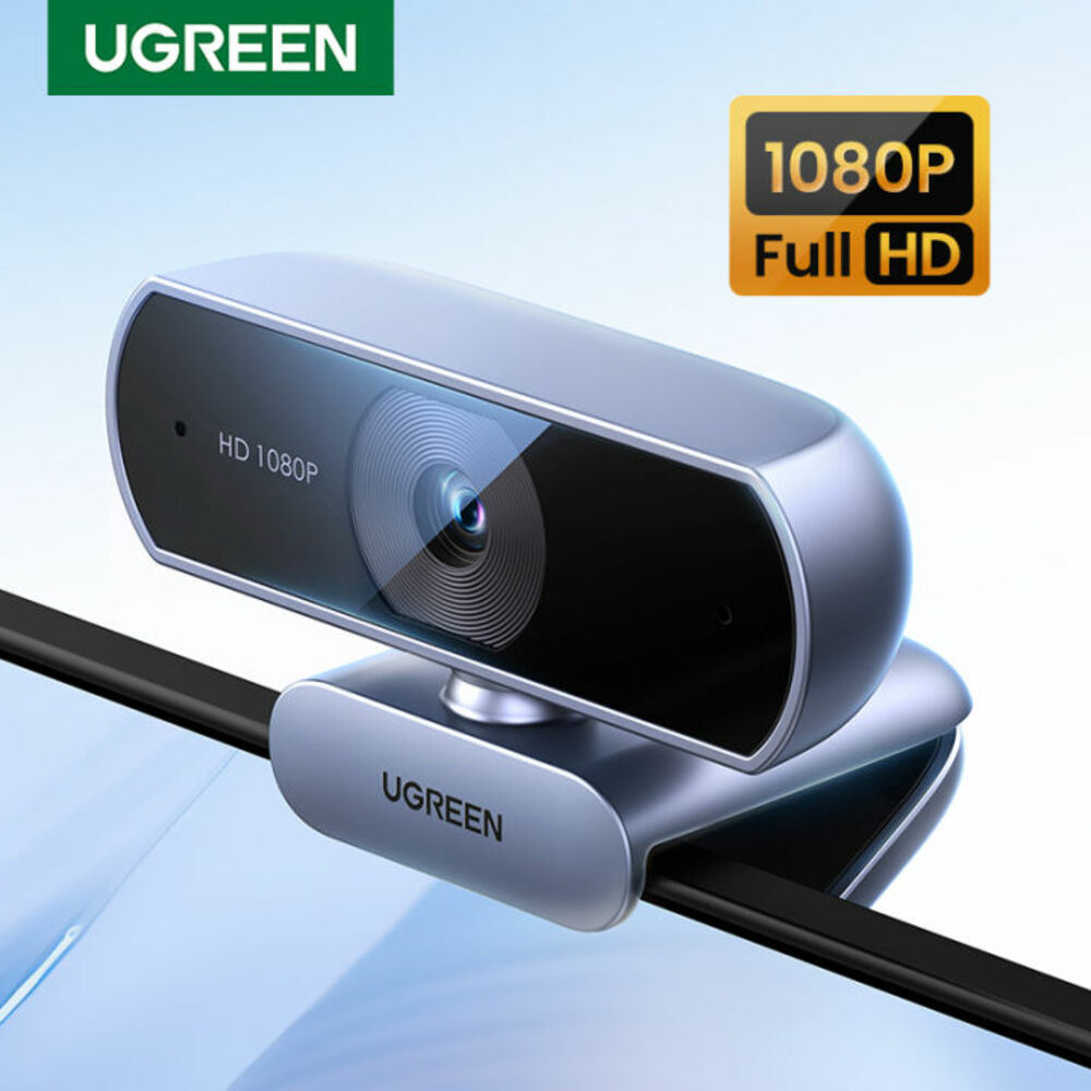 UGREEN 15728 - 1080P Webcam with Microphone, Full HD USB Web Camera, Adjustable FOV, Noise-Canceling, Plug and Play
