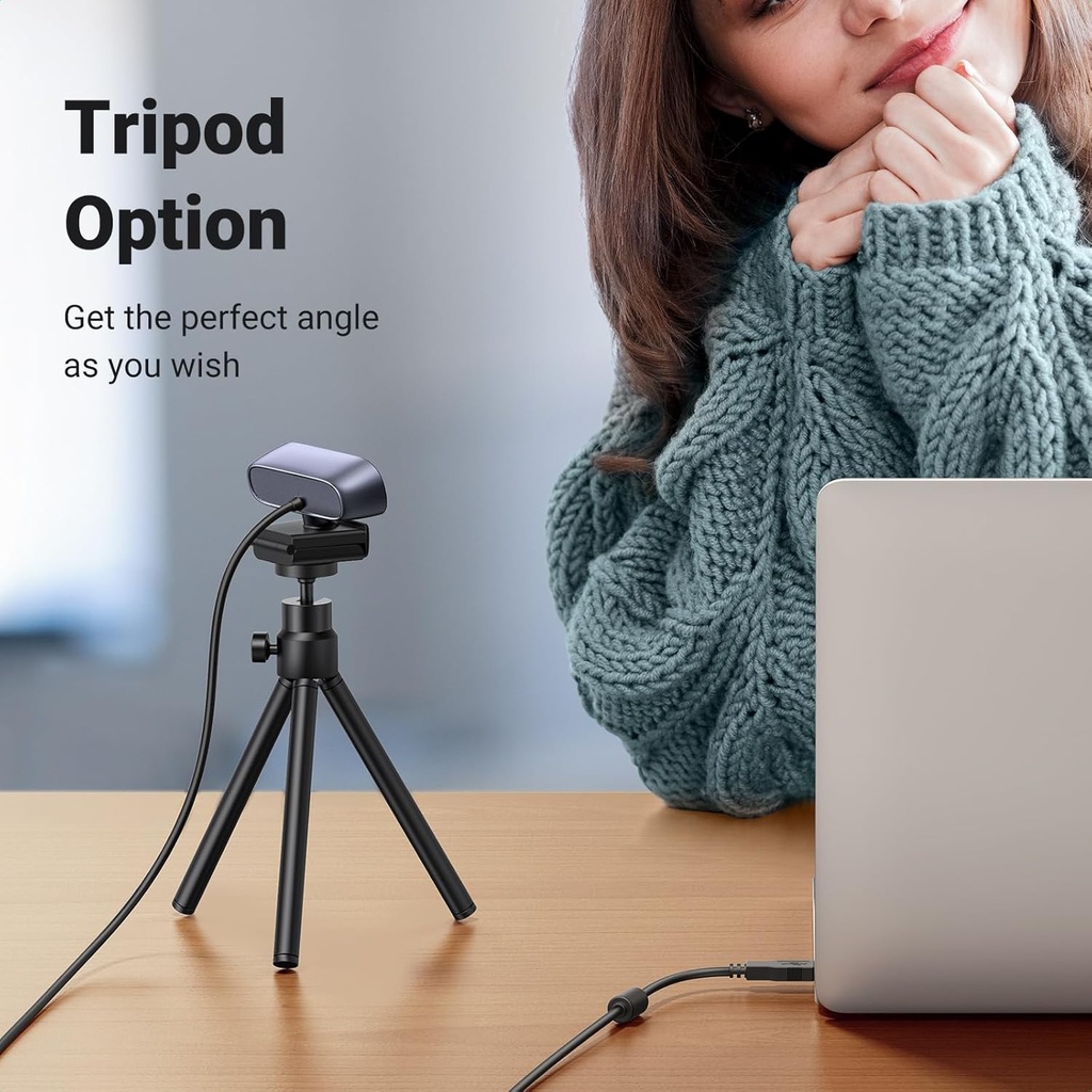 UGREEN 35626 - 2K Webcam for PC, Full HD 1080p/60fps WebCam, Auto Focus