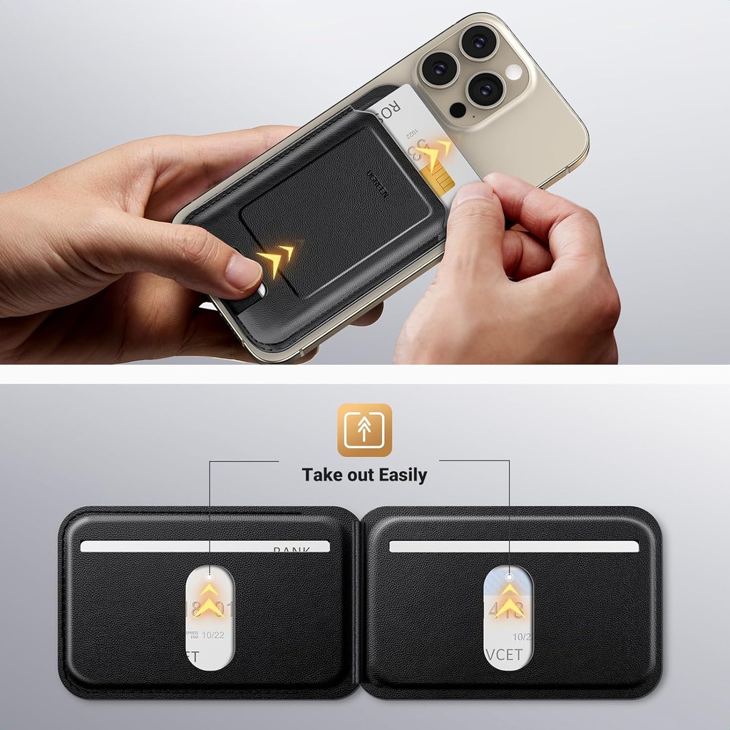 UGREEN 45165 - Card Wallet with MagSafe, Ultra Slim, Leather Holder