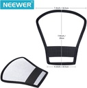 Neewer 2 Pieces Camera Speedlite Flash Softbox Diffuser Kit, 10x9x8inches Bendable White Reflector and 7x8x4 inches Silver/White Two-Side Reflector, Universal Mount Compatible with Nikon Sony (10089847)