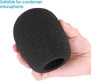 Neewer Ball Type Foam Windscreen Pop Filter for Condenser Microphone,2.36x1.57x2.75 in / 6x4x7cm, Black (40088463)