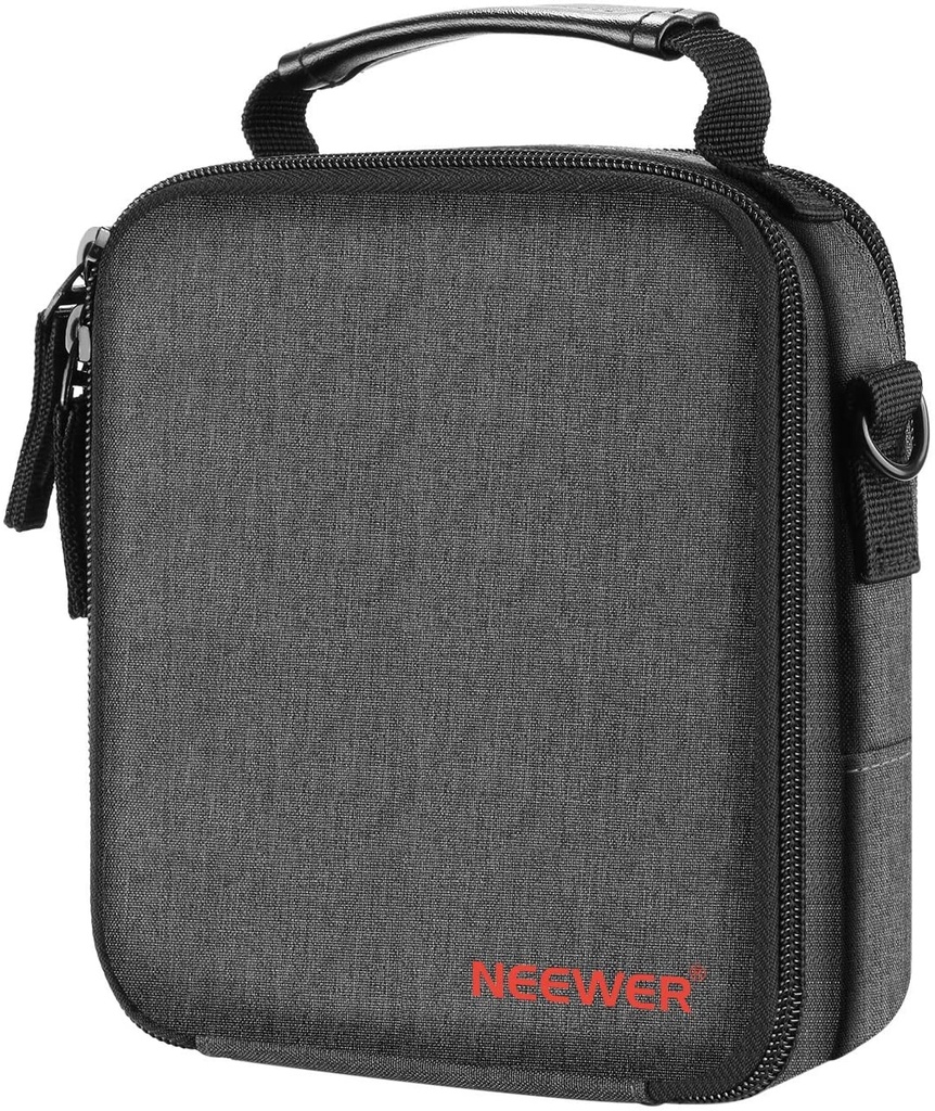 Neewer Camera Lens Filter Pouch Case with Shoulder Strap, Made of Solid Canvas for 6 Piece 100x100mm or 100x150mm Square or Rectangular Filters (10093600)