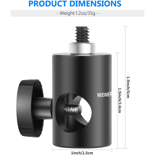 Neewer ST12 Rapid Multifunctional Light Stand Tip Adapter (2-Pack) 10099613