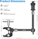NEEWER Upgraded Super Clamp and 11" Adjustable Friction Power Articulating Magic Arm 10100296