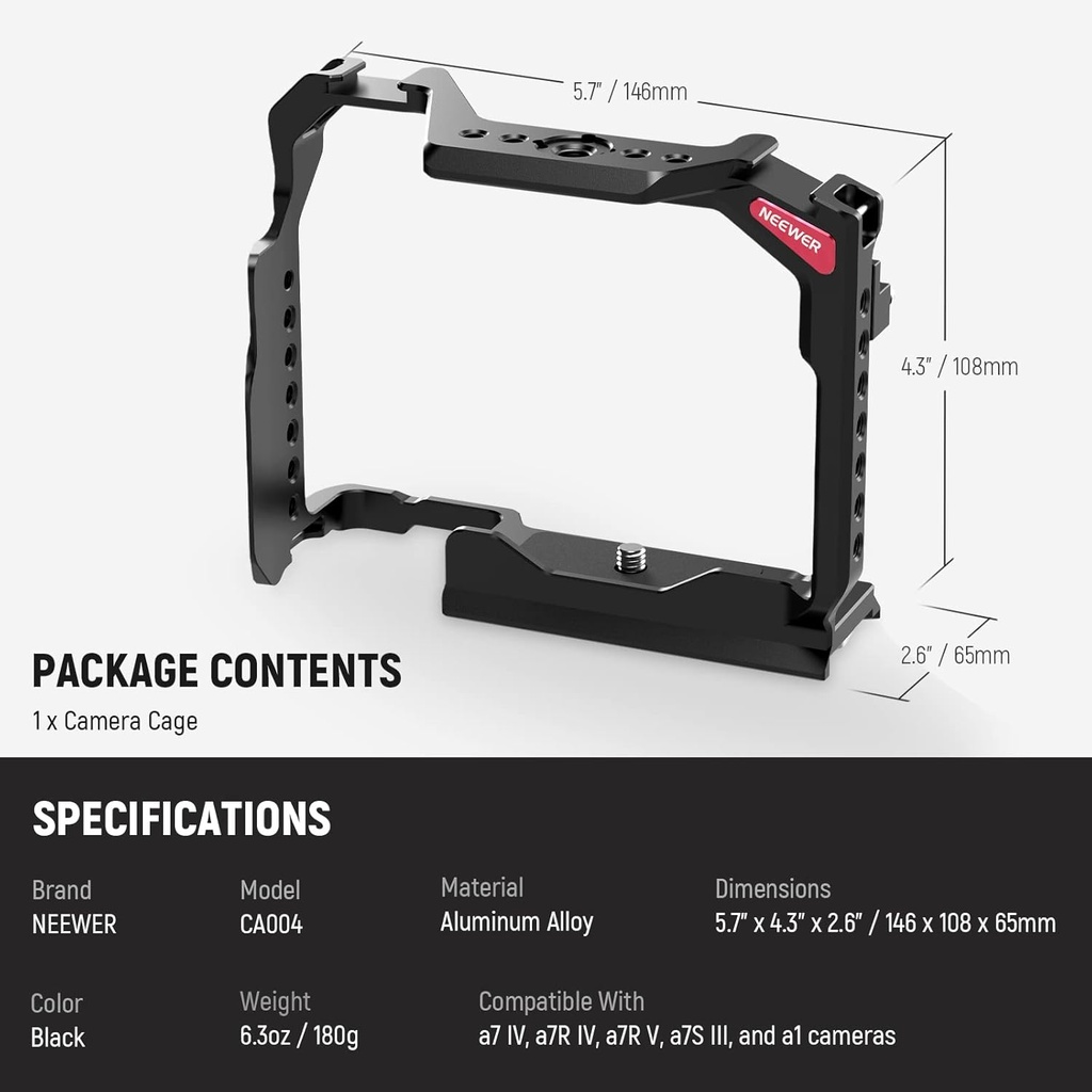 NEEWER CA004 Camera Cage For Sony a7 IV/a7R IV/a7R V/a7S III/a1 10101731