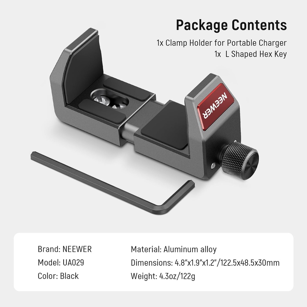NEEWER Clamp Holder for Portable Charger 10102705