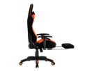 MEETION CHR25 2D Armrest Massage Gaming E-Sport Chair with Footrest Orange and Black