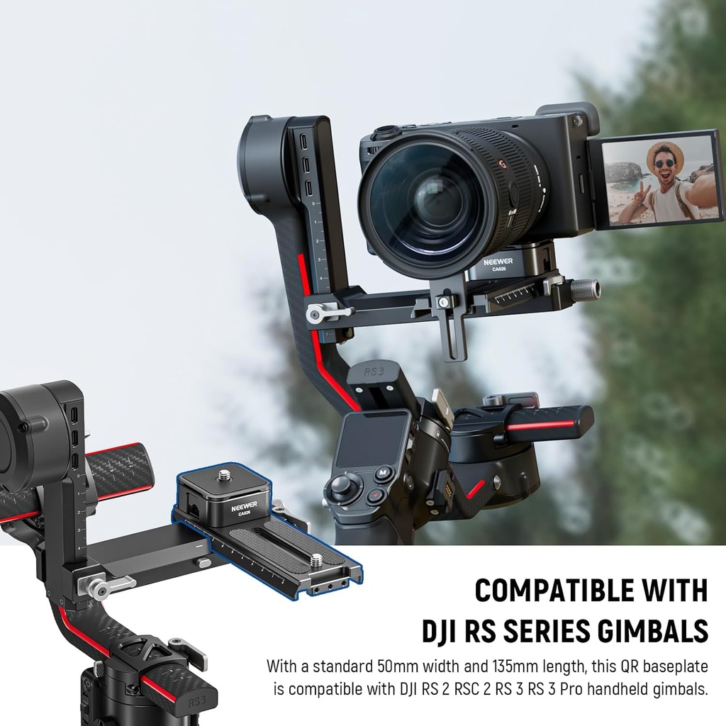NEEWER Arca Type Quick Release System for Handheld Gimbals Max Load 10kg, CA026