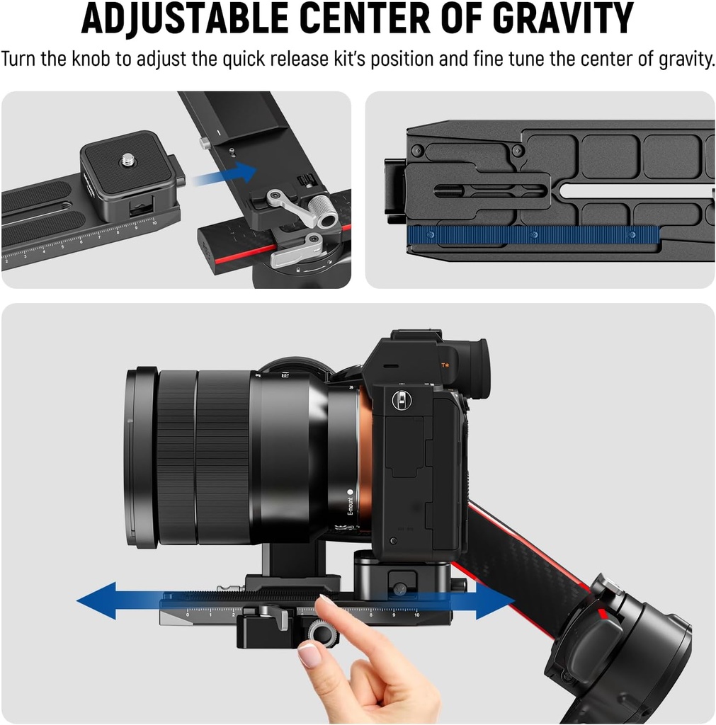 NEEWER Arca Type Quick Release System for Handheld Gimbals Max Load 10kg, CA026