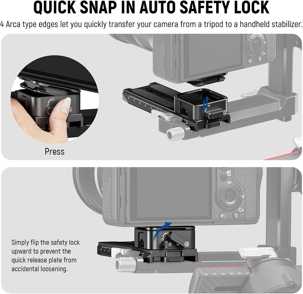 NEEWER Arca Type Quick Release System for Handheld Gimbals Max Load 10kg, CA026
