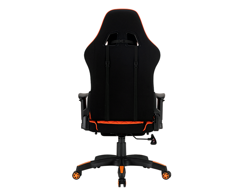 MEETION CHR25 2D Armrest Massage Gaming E-Sport Chair with Footrest Orange and Black