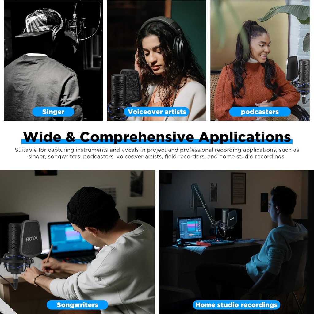 BOYA BY-M1000 Pro Large Diaphragm Condenser Microphone