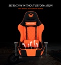 MEETION CHR25 2D Armrest Massage Gaming E-Sport Chair with Footrest Orange and Black