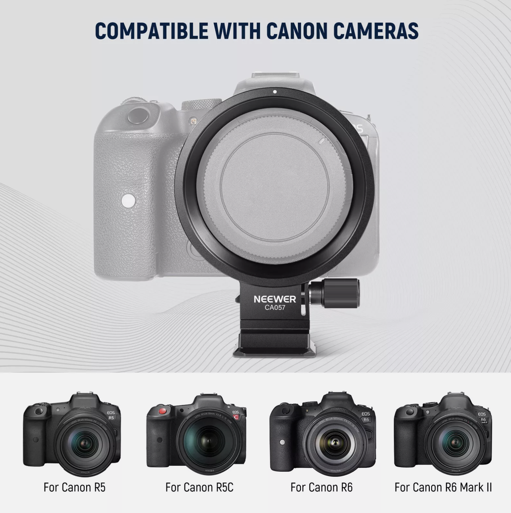 NEEWER Rotatable Collar Mount Plate for Canon EOS R5 R5C R6 Mark II 10103205