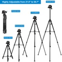 Puluz Tripod PU3096B / Tripod with 3D 360° head + phone holder