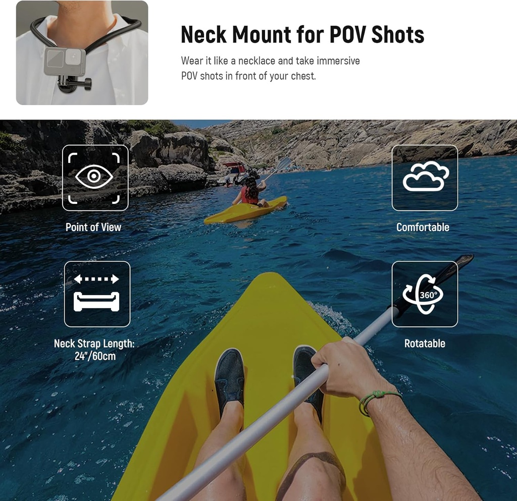 NEEWER Magnetic Neck Mount Compatible For Action Camera And Mobile 10102980