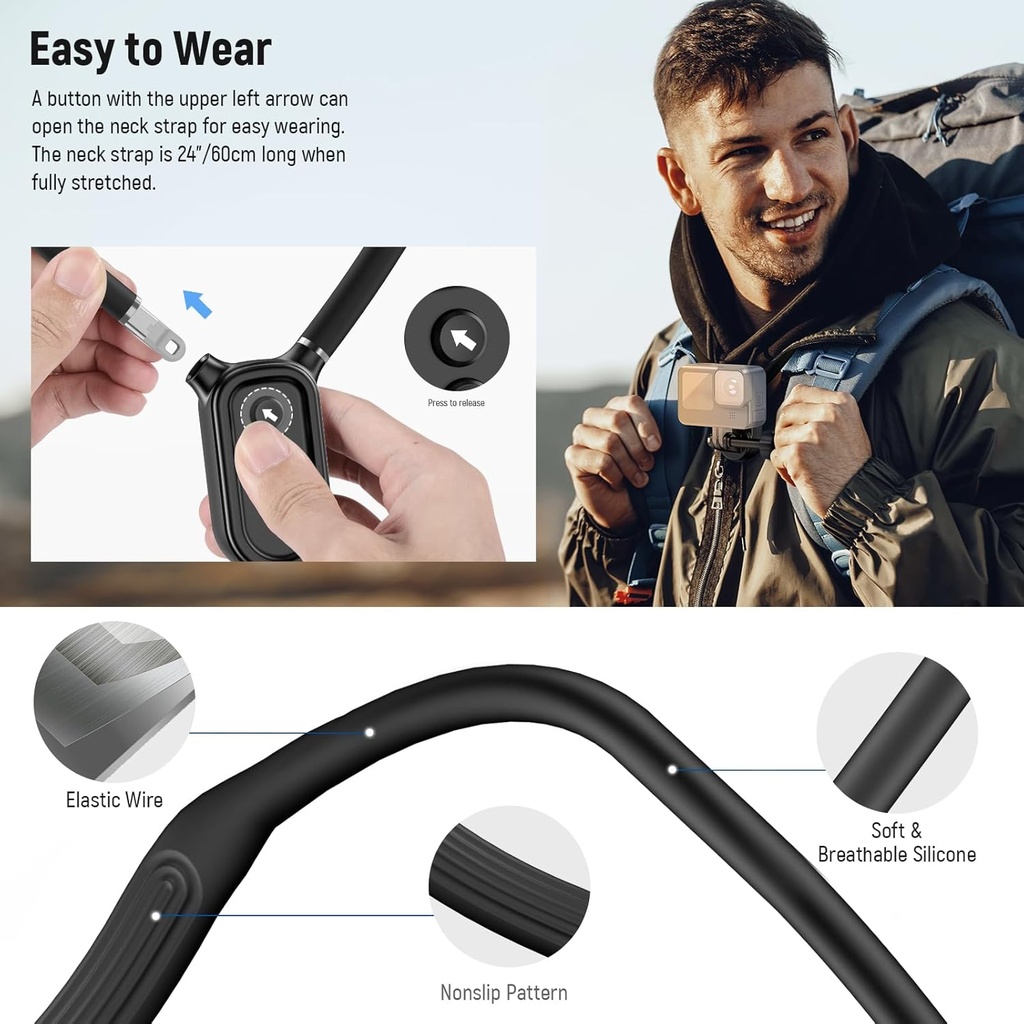 NEEWER Magnetic Neck Mount Compatible For Action Camera And Mobile 10102980