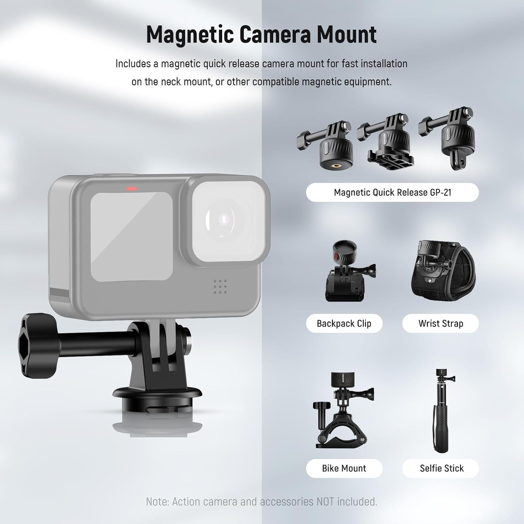 NEEWER Magnetic Neck Mount Compatible For Action Camera And Mobile 10102980