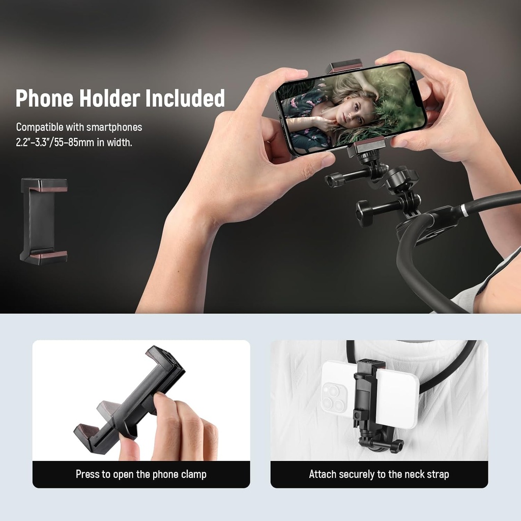 NEEWER Magnetic Neck Mount Compatible For Action Camera And Mobile 10102980