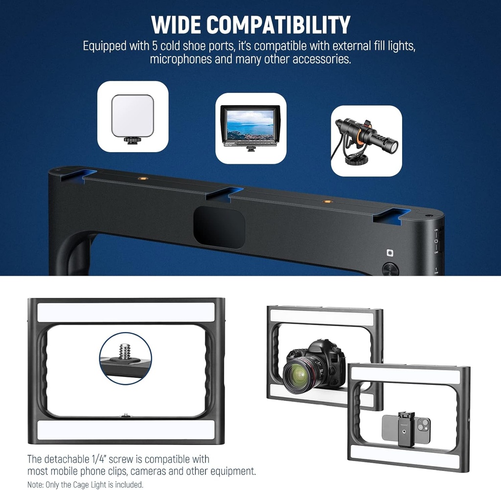 NEEWER A111 II Smartphone Video Rig with Light Kit, Support Vertical Shoot 10102073