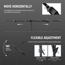 NEEWER Tripod Boom Arm 90 to 156cm with 1.5kg Counterweight and Sandbag 10101279