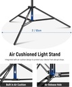 NEEWER Air Cushioned Aluminum Light Stand, 3m Adjustable Photography Stand with Boom Arm 90100462
