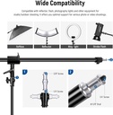 NEEWER Air Cushioned Aluminum Light Stand, 3m Adjustable Photography Stand with Boom Arm 90100462