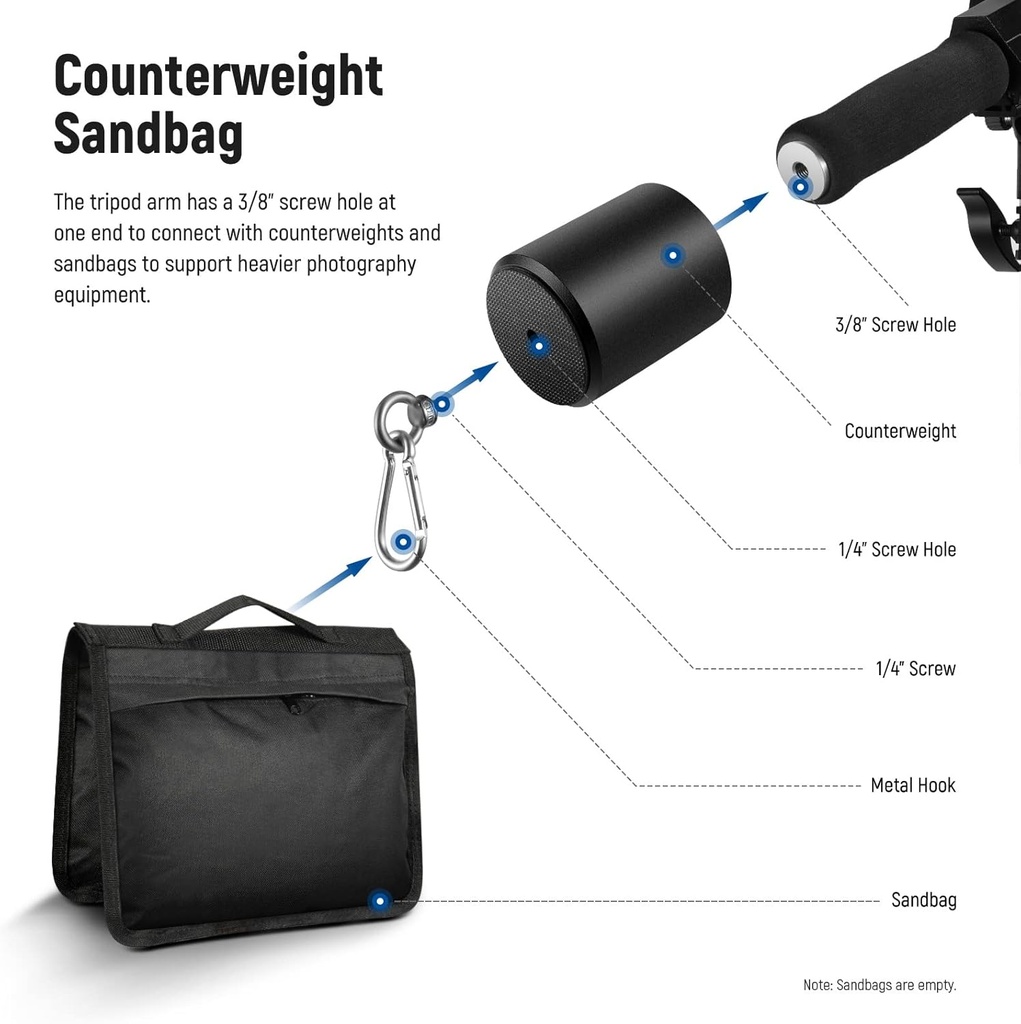 NEEWER Air Cushioned Aluminum Light Stand, 3m Adjustable Photography Stand with Boom Arm 90100462