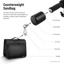 NEEWER Air Cushioned Aluminum Light Stand, 3m Adjustable Photography Stand with Boom Arm 90100462