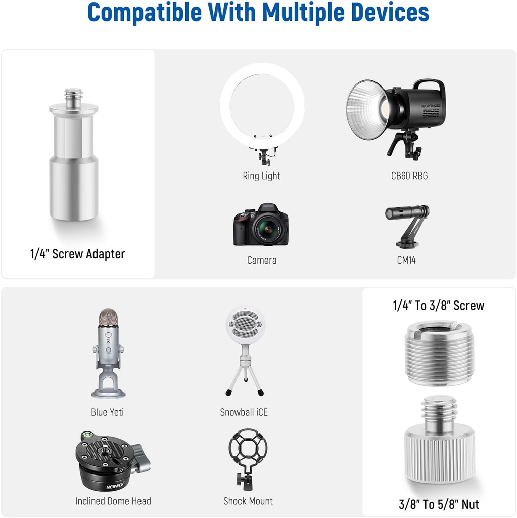 NEEWER FLEXIBLE OVERHEAD CAMERA MOUNT DESK STAND 10101599