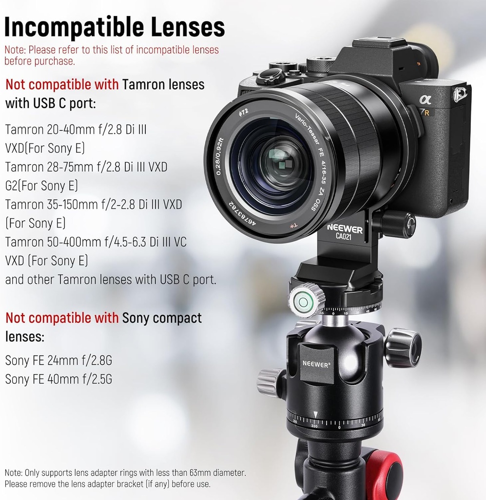 Neewer Rotatable Collar Mount Plate for Sony Alpha 7R IV 7R V 7 IV 7S III 10102474