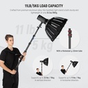 NEEWER 230cm Boom Pole Stand, Portable Telescopic Aluminum Handheld Light Stand 10102212