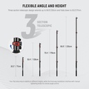 NEEWER 230cm Boom Pole Stand, Portable Telescopic Aluminum Handheld Light Stand 10102212