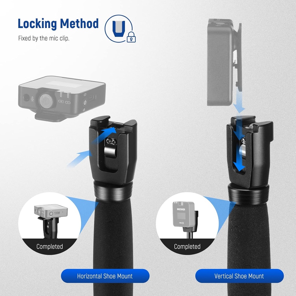 NEEWER Telescoping Interview Mic Handle for Wireless Microphone 21000047