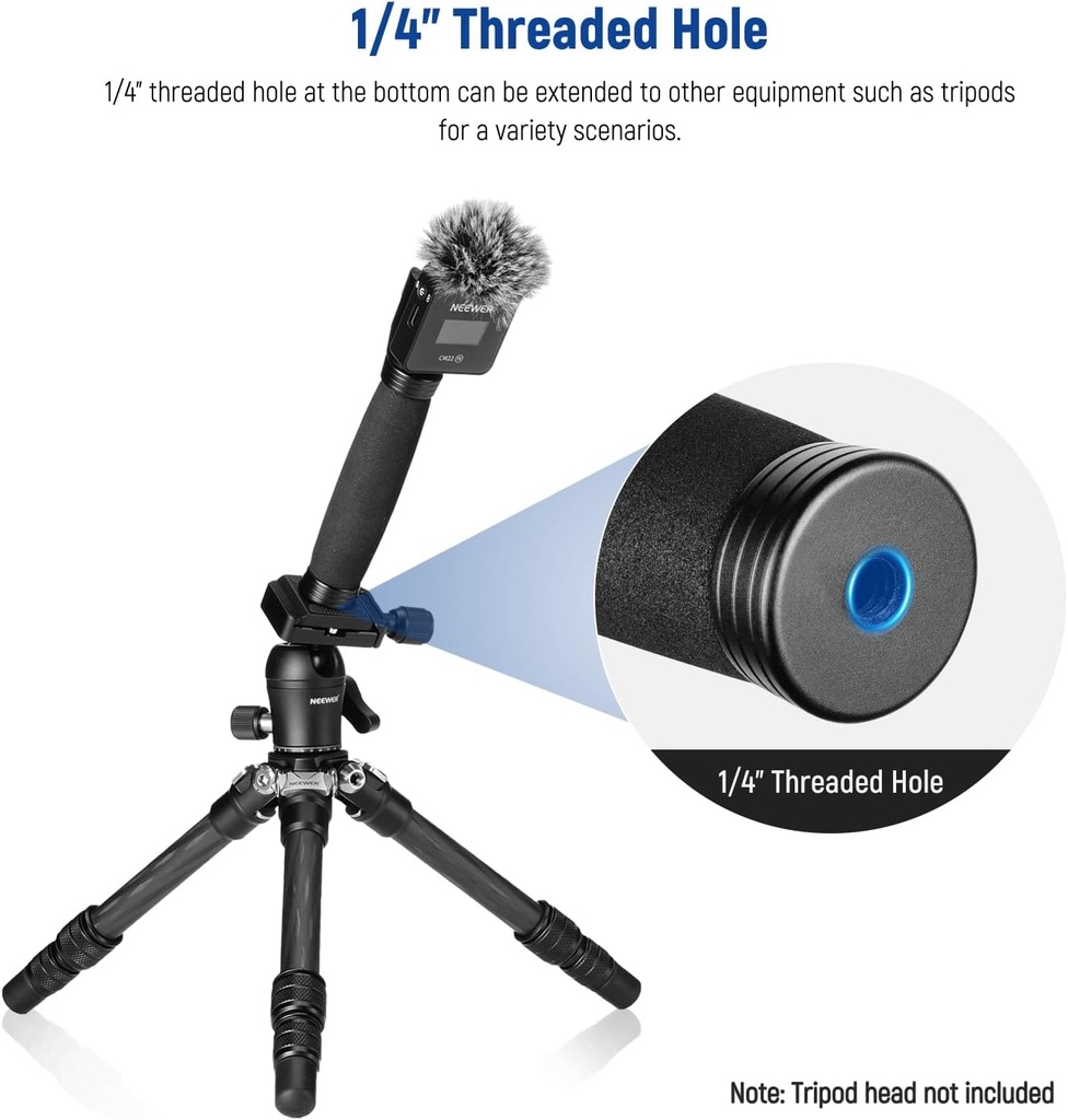 NEEWER Telescoping Interview Mic Handle for Wireless Microphone 21000047