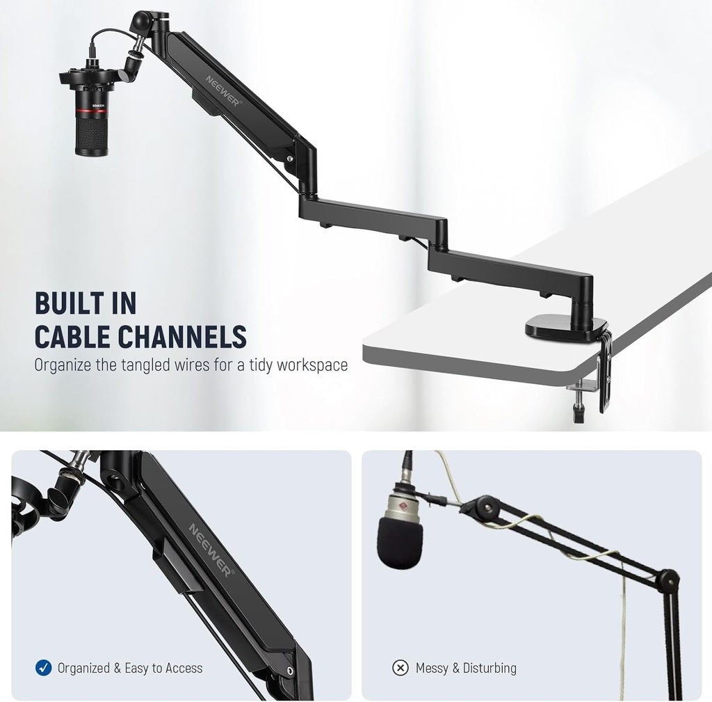 Neewer Low Profile Mic Arm Desk Mount Microphone Stand  21000051