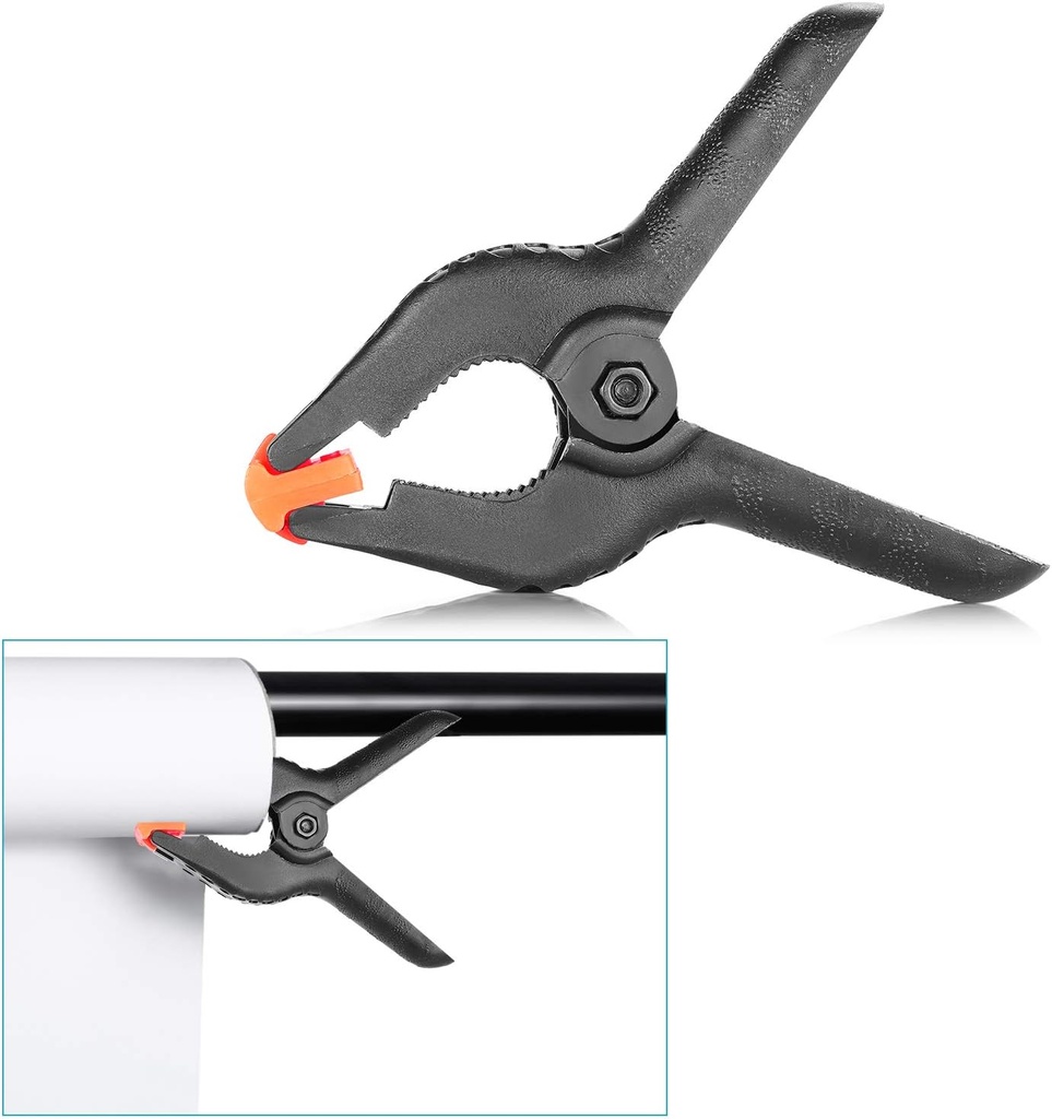 Neewer 6-Pack Set Heavy Duty Muslin Spring Clamps Clips 4.5"/11.4cm